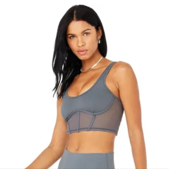 Alo Yoga Airbrush Mesh Corset Tank - Picture 3 of 6